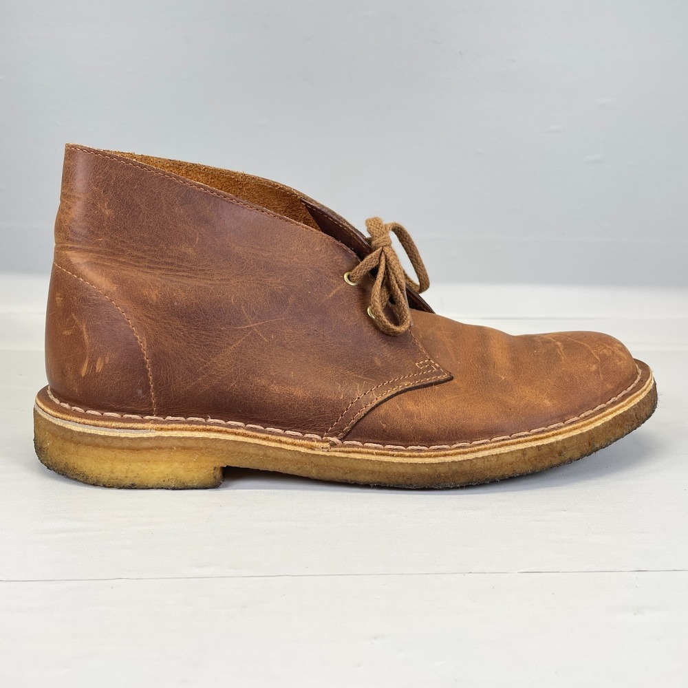 Clarks Originals Desert Boots Womens Size 9 M Brown Leather Crepe Sole Shoes